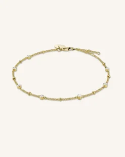 Multi Crystal Bracelet Gold