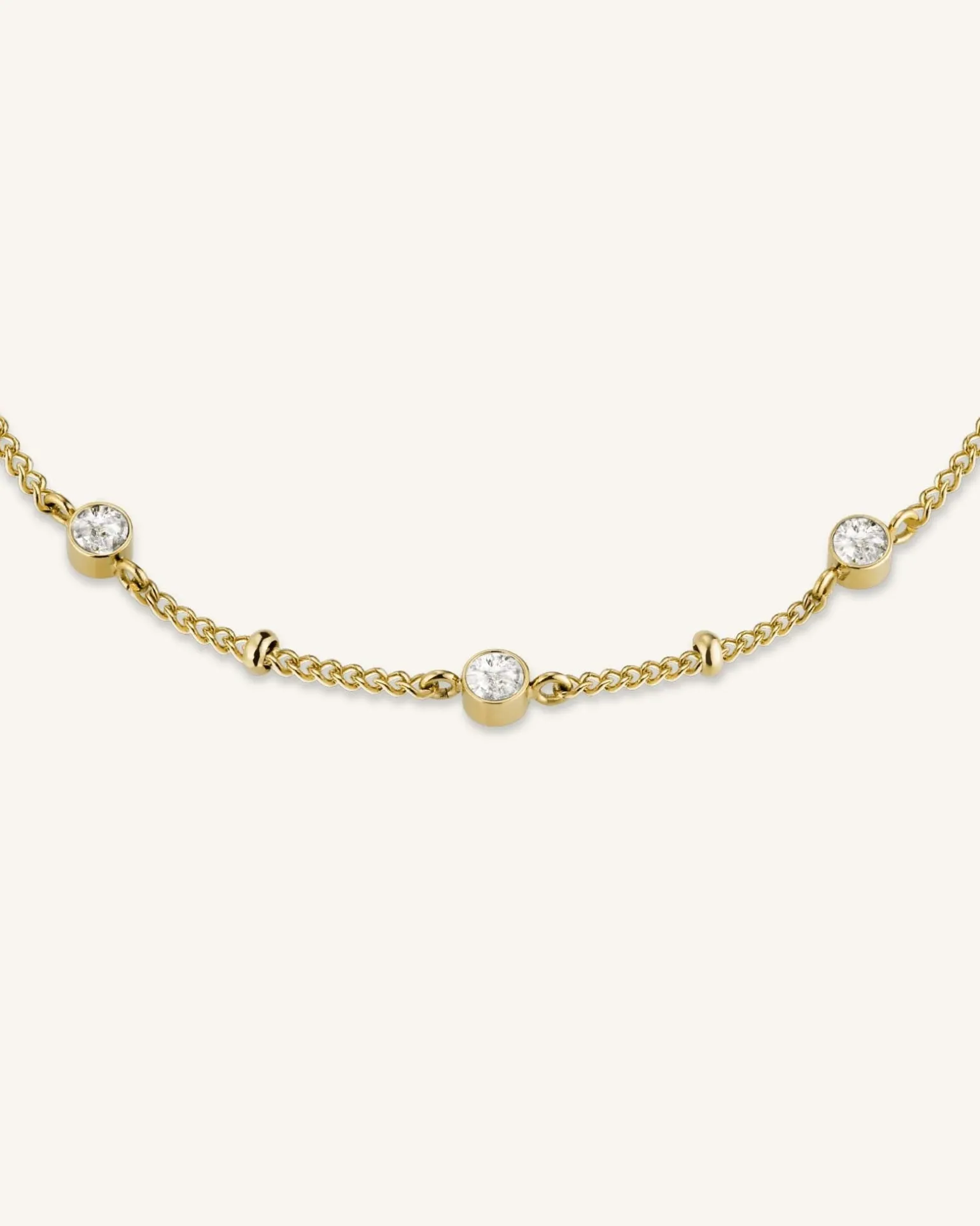 Multi Crystal Bracelet Gold