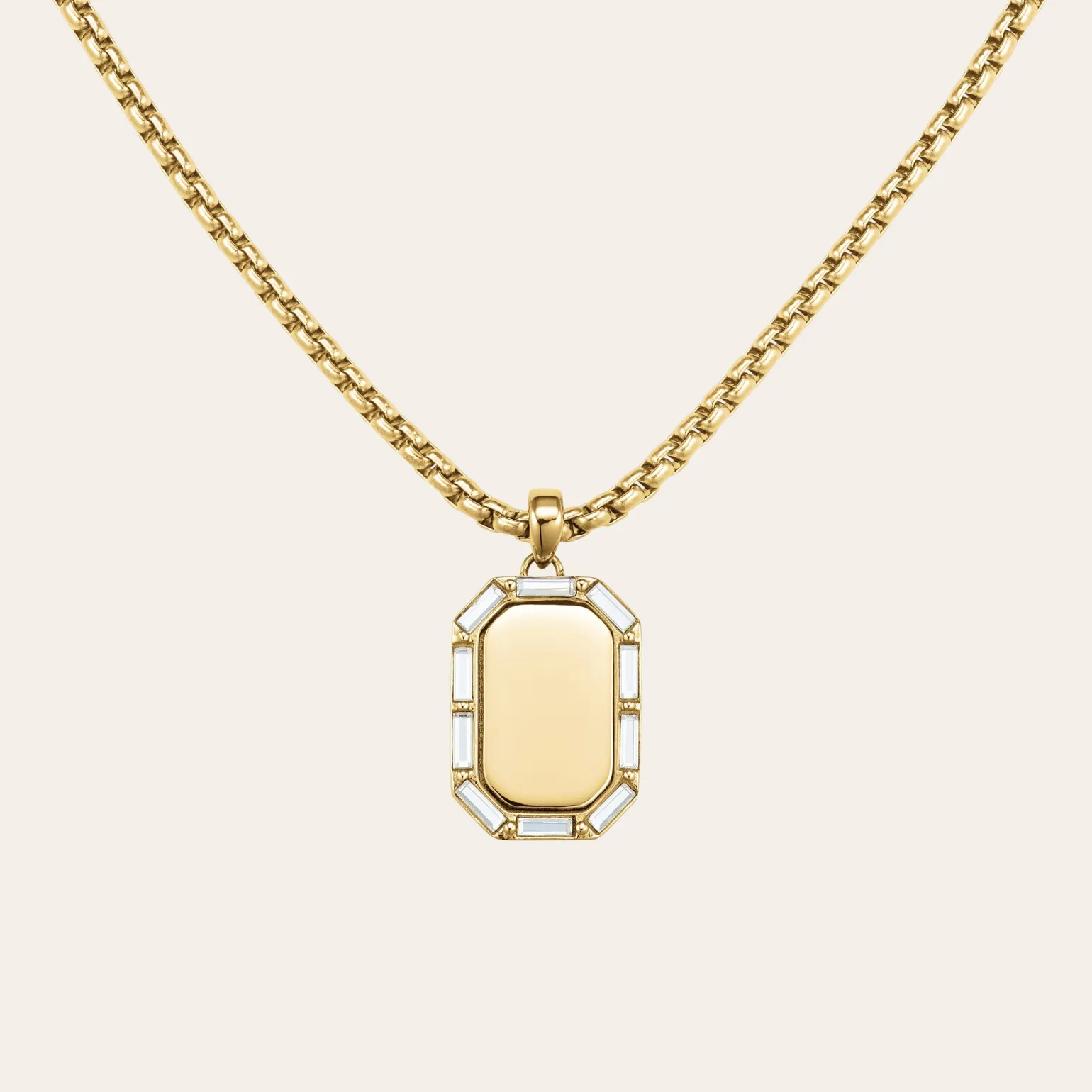Octagon Baguette Necklace