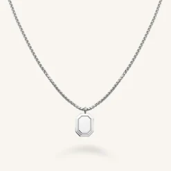 Octagon Enamel Necklace