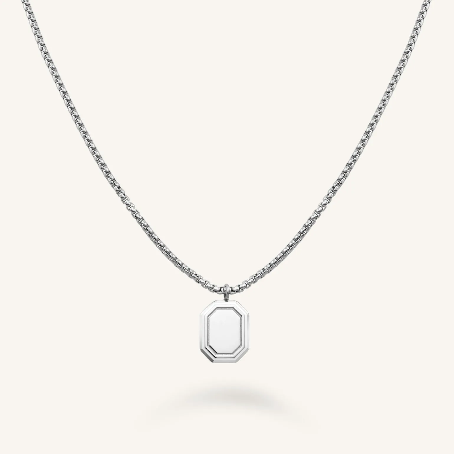 Octagon Enamel Necklace