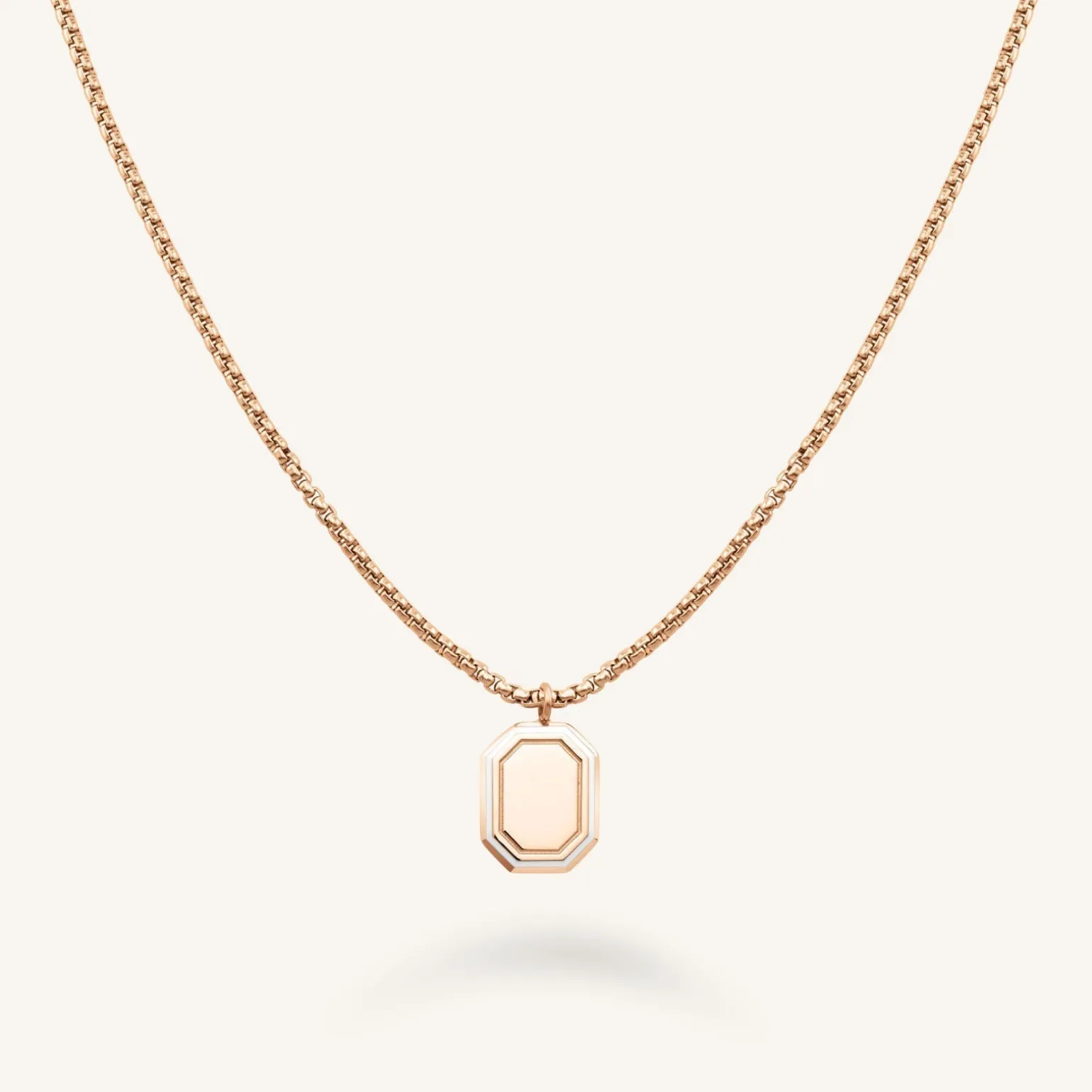 Octagon Enamel Necklace