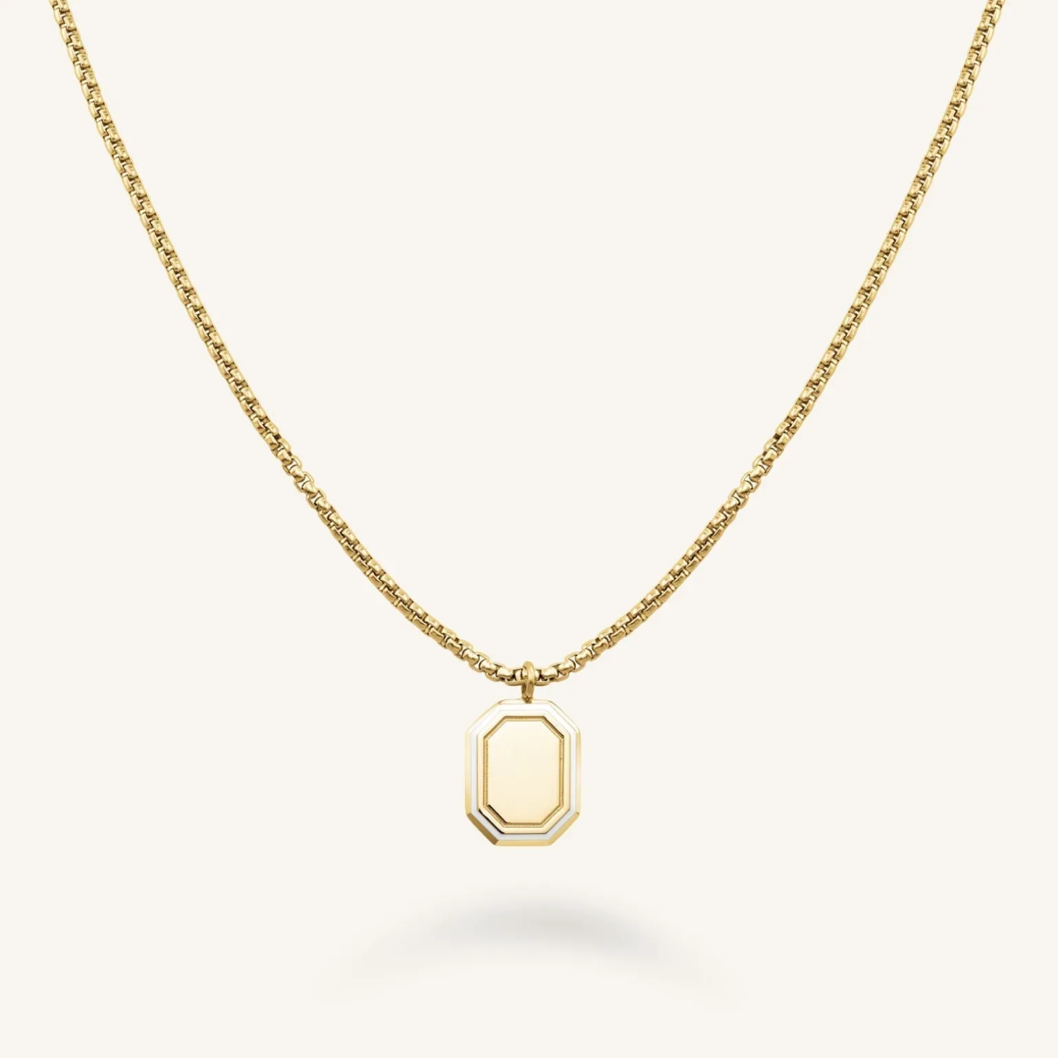 Octagon Enamel Necklace