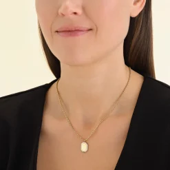 Octagon Enamel Necklace