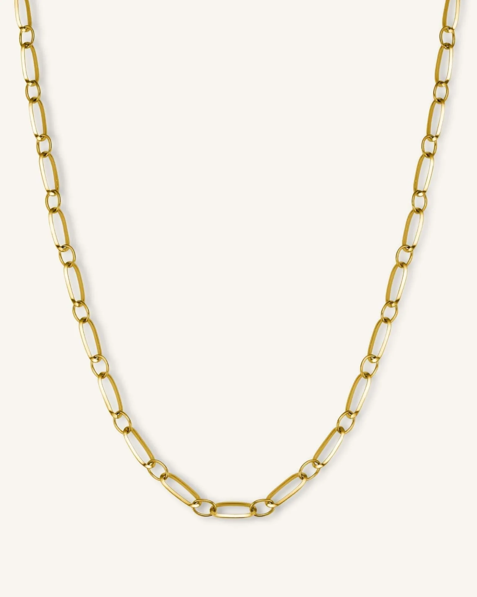 Oval Chain Necklace Gold