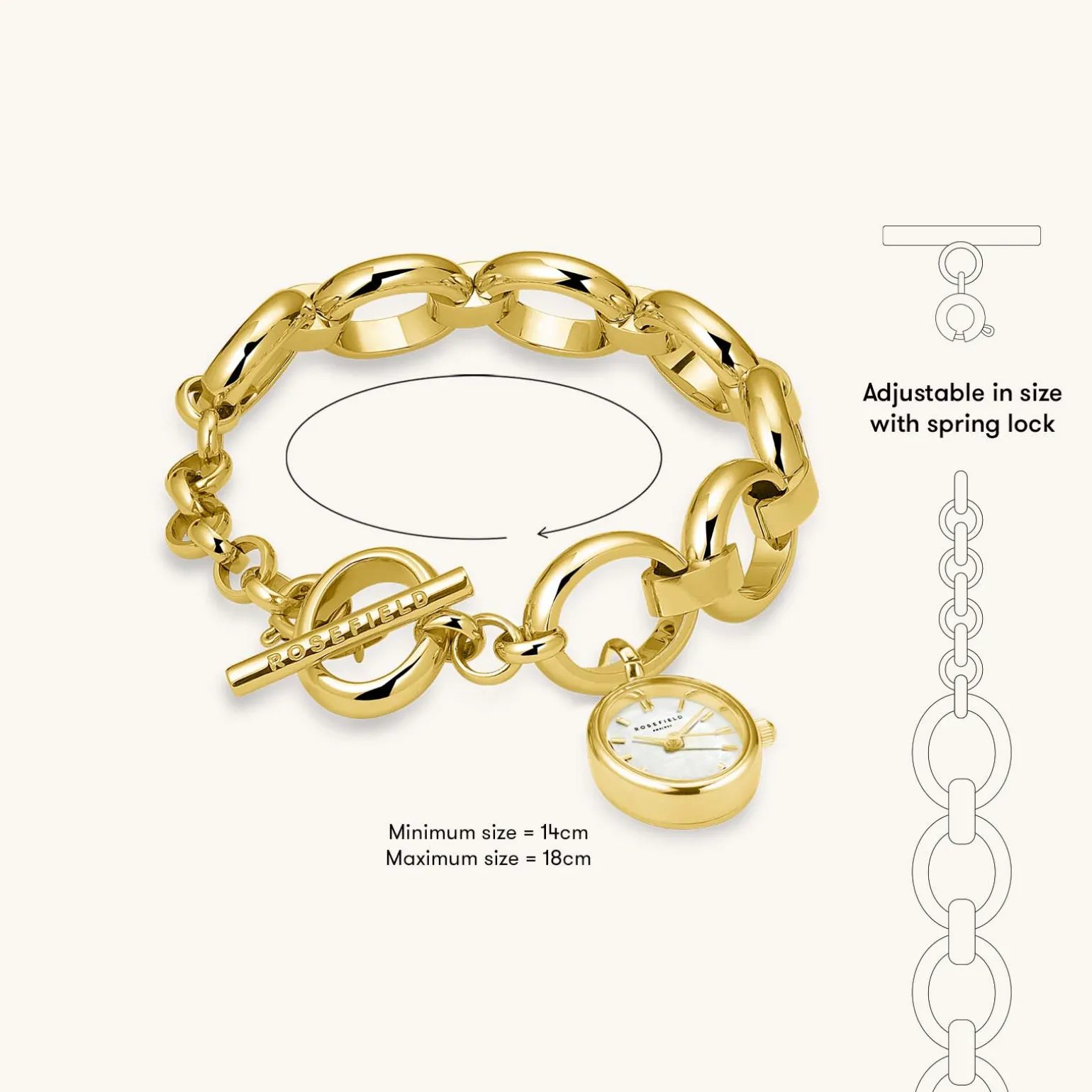 Oval Charm Chain Gold