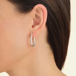 Oval Hoops Silver