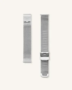 Oval Pearl Silver Mesh