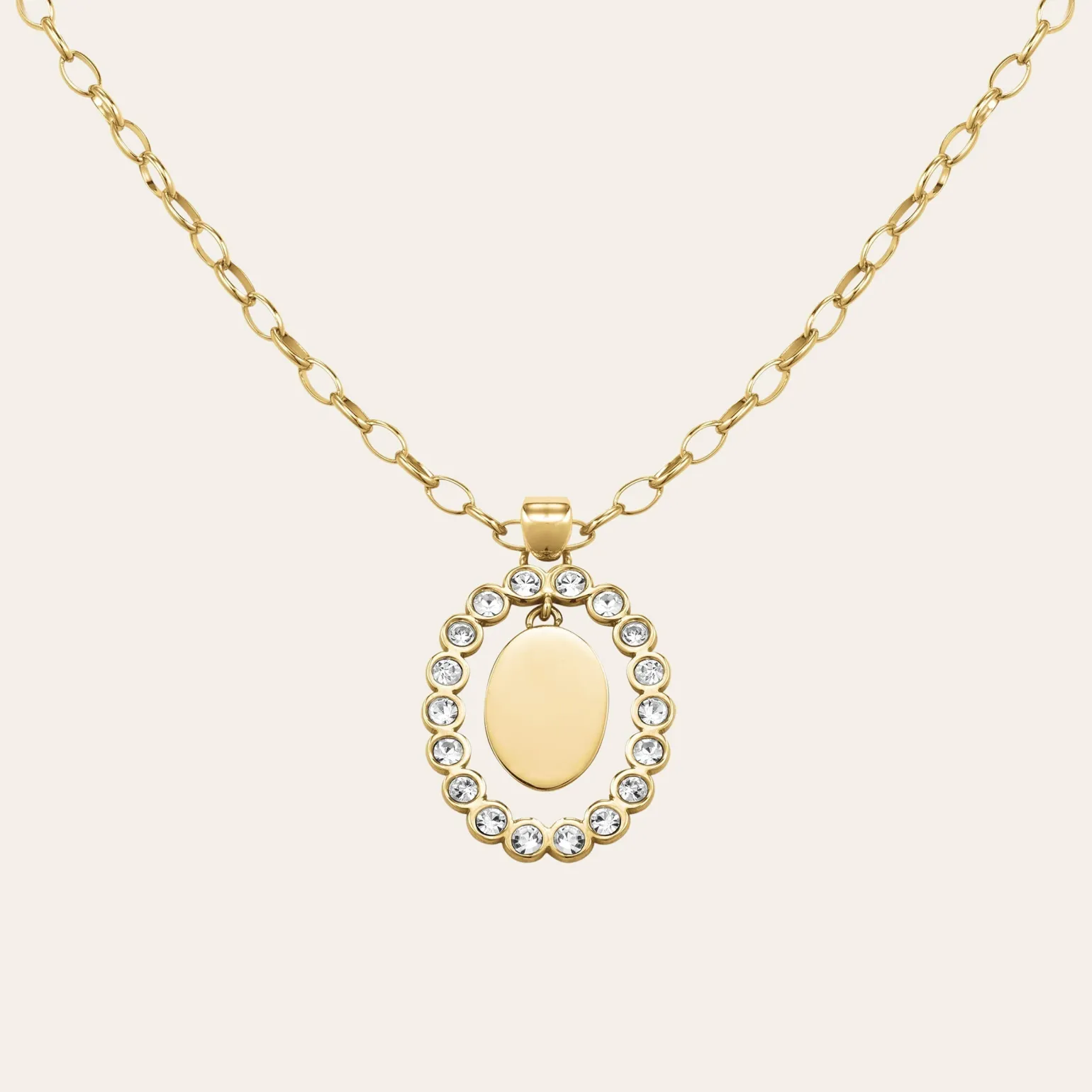 Oval Pendant Necklace