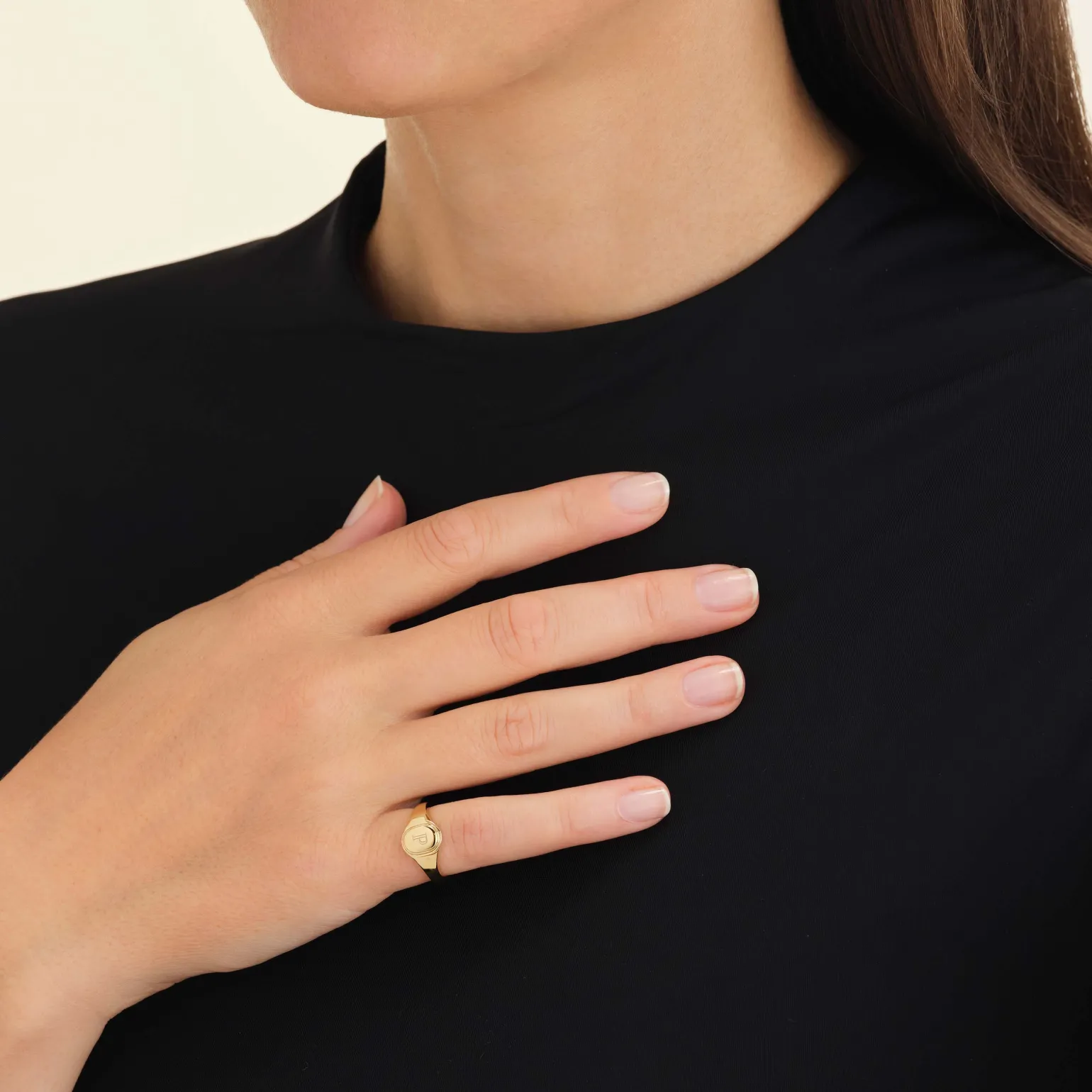 Oval Pinky Ring