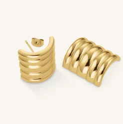Ribbed Earrings