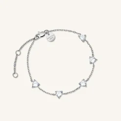 Row Hearts Bracelet