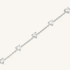 Row Hearts Bracelet