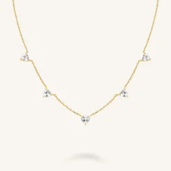 Row Hearts Necklace
