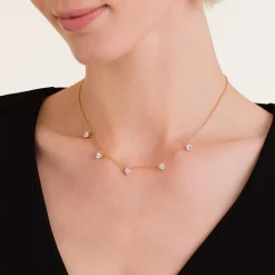 Row Hearts Necklace