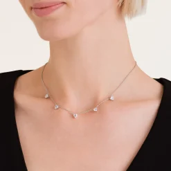 Row Hearts Necklace