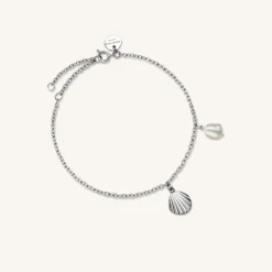 Shell and pearl bracelet