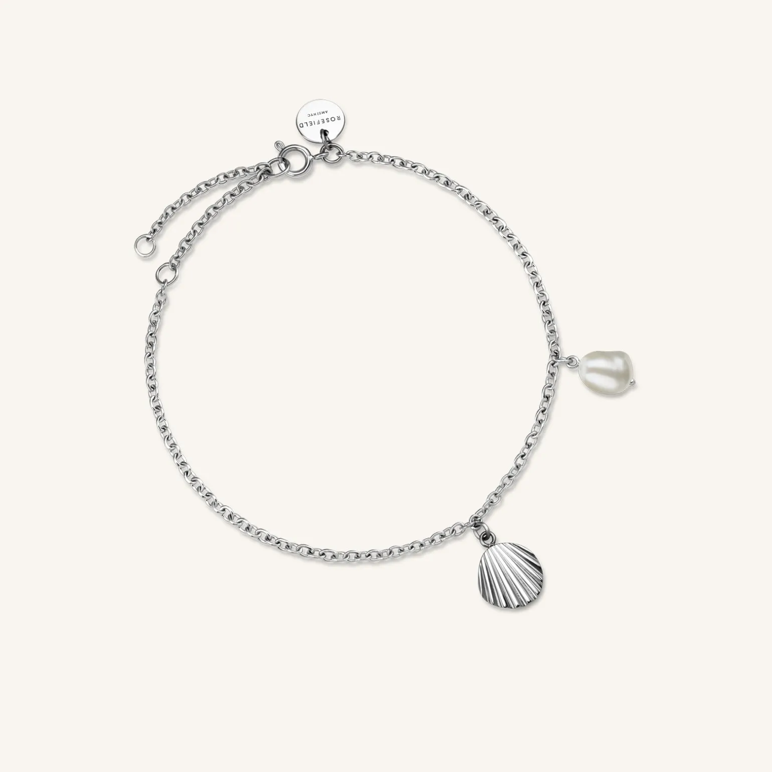Shell and pearl bracelet
