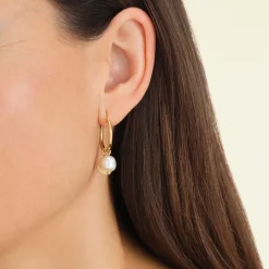 Shell and pearl hoops