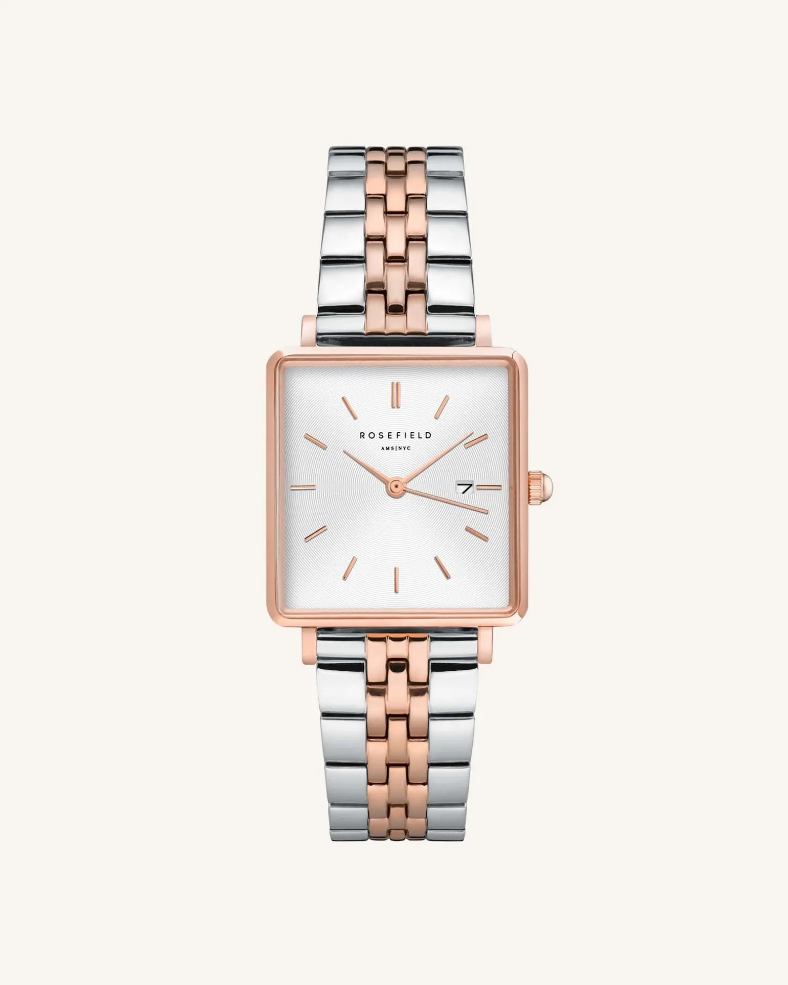 Silver Rose gold Strap