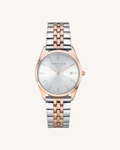 Silver Rose gold Strap