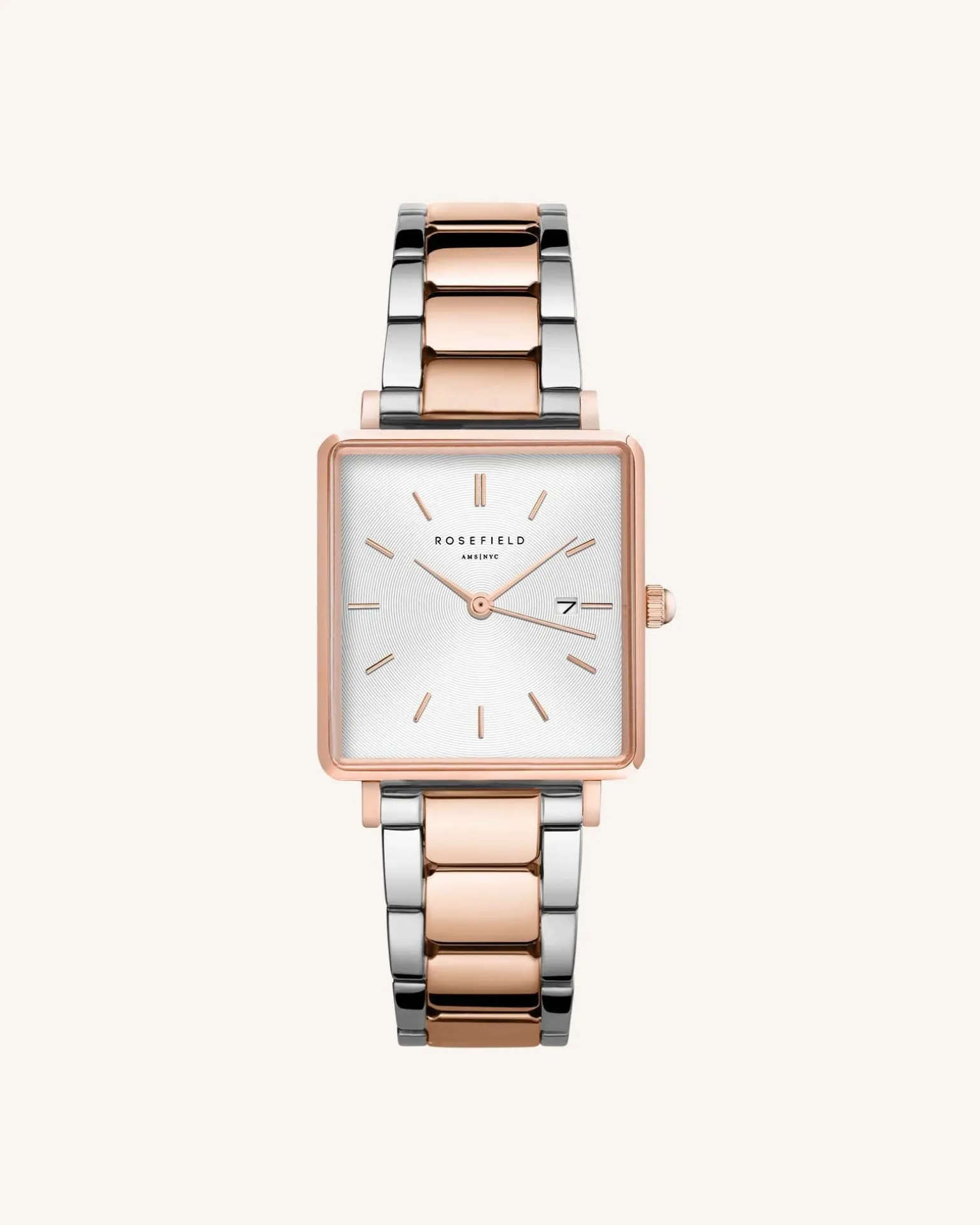 Silver-Rose Gold Strap