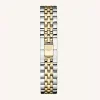 Steel Silver Gold Tapered Strap