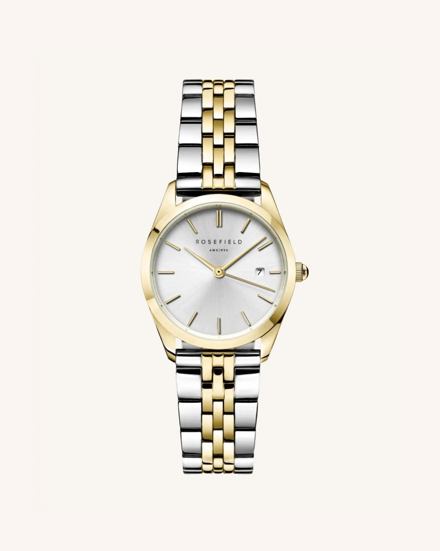 Steel Silver Gold Tapered Strap