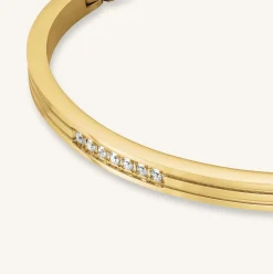 Striped Crystals Bangle