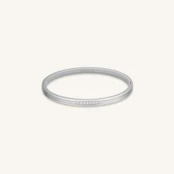 Striped Crystals Bangle