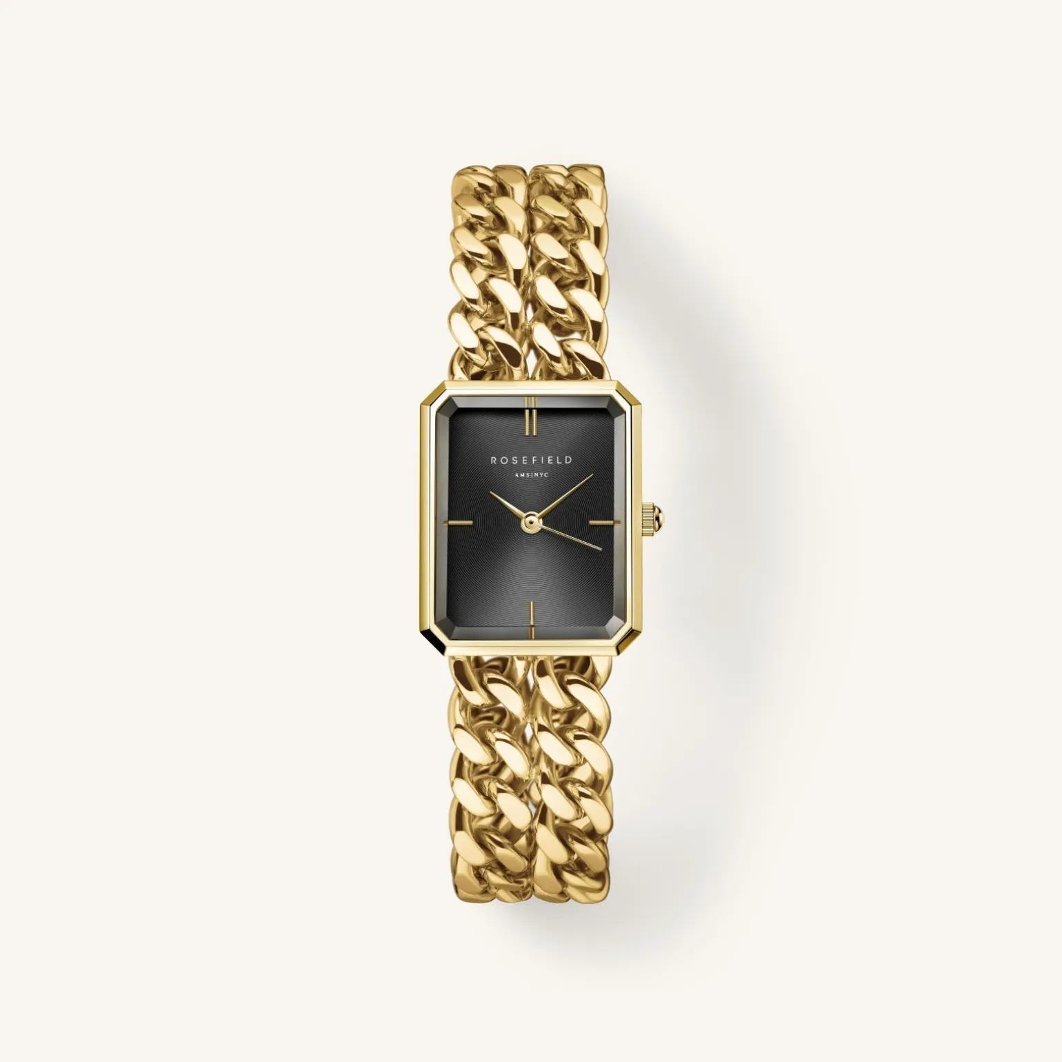 Studio Double Chain Black Gold