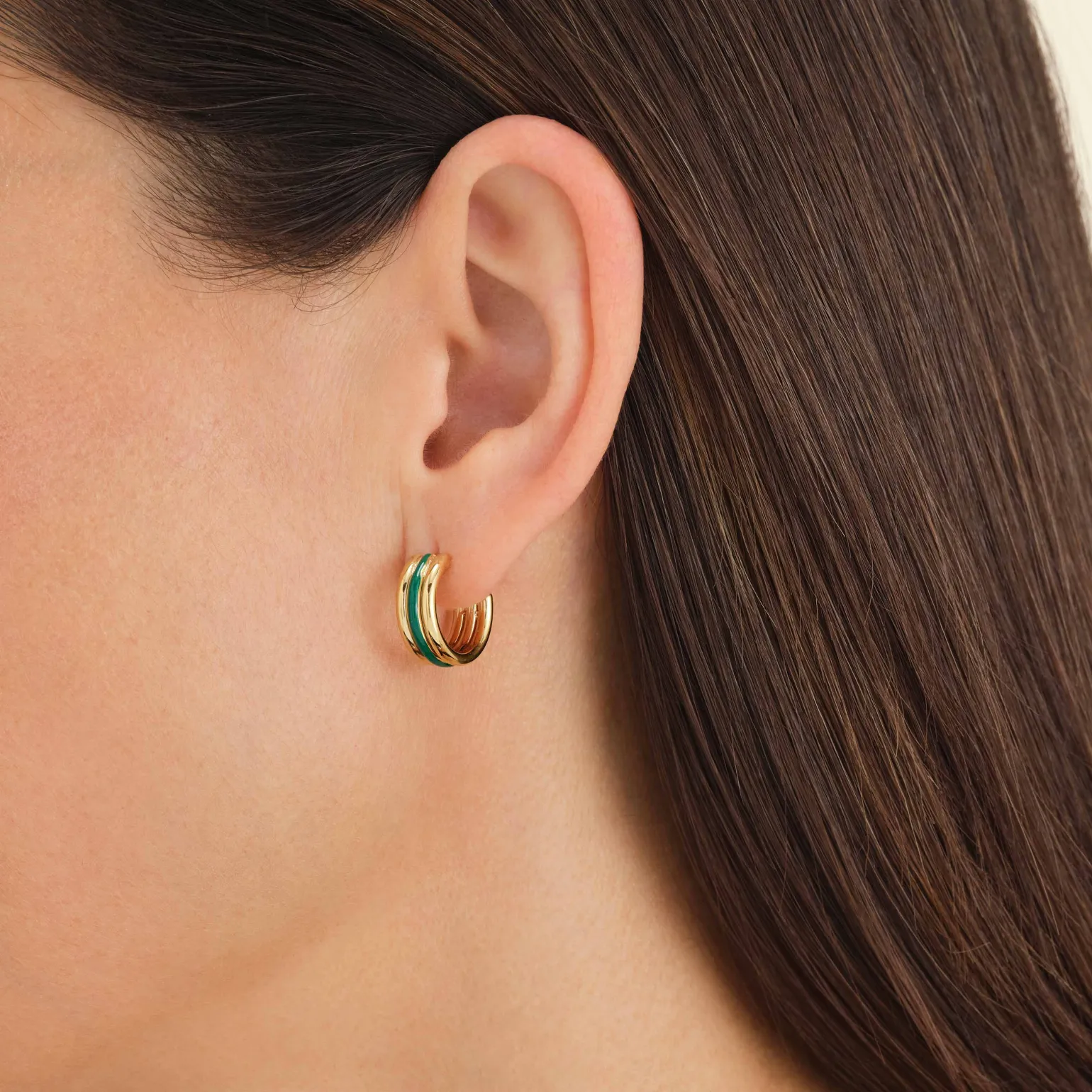 Triple Hoop Emerald